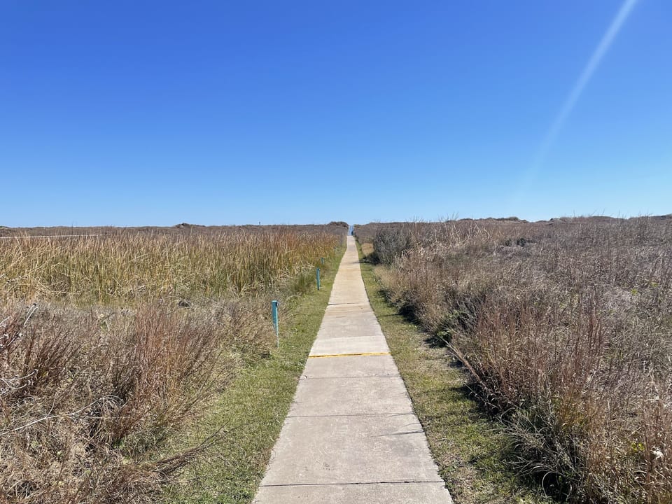 Paved walkway to beach