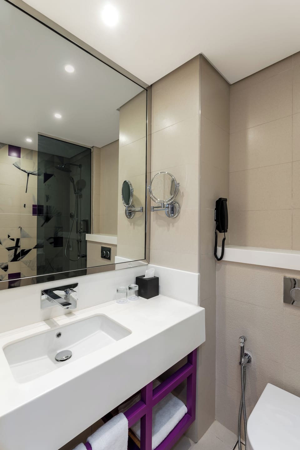 Free toiletries, hair dryer, slippers, towels