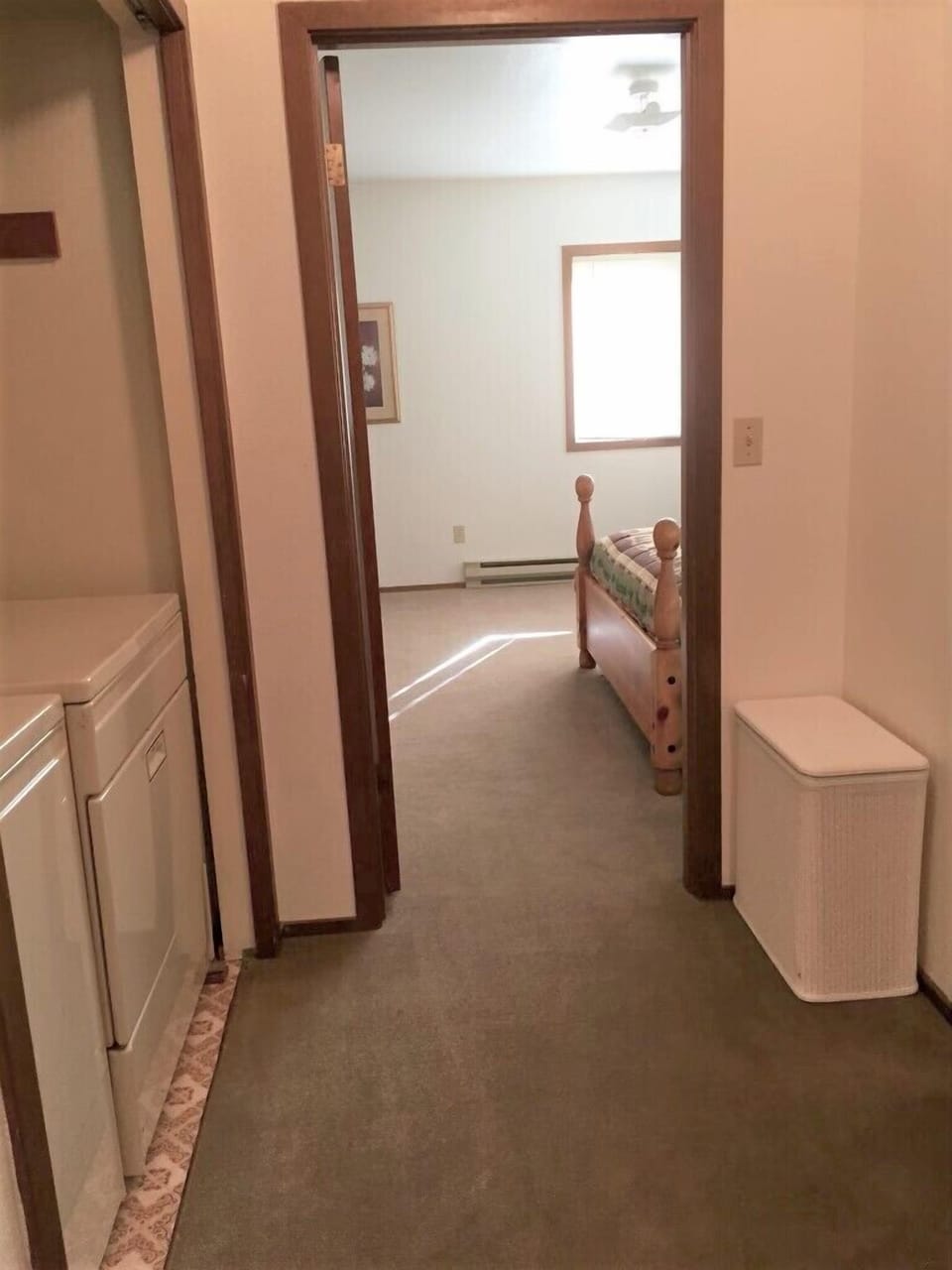 Washer and Dryer located between master bedroom and master bathroom