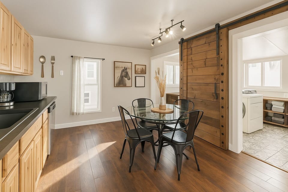 This dining area is made for good food and great company