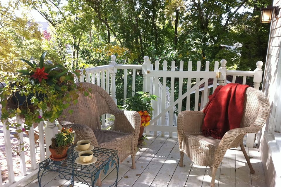 Private balcony with garden view