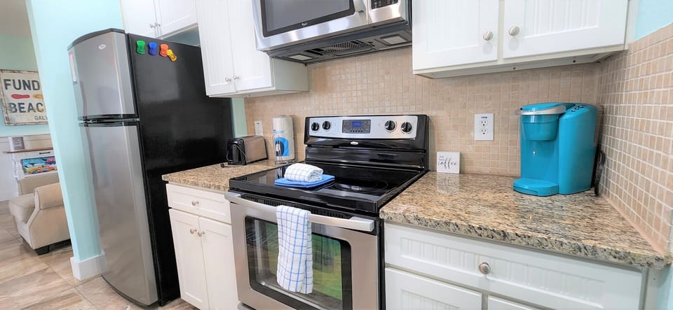 Electric stove and oven.