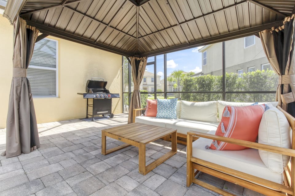 The cabana is the perfect place to escape the Florida sun. Grill is not longer available.