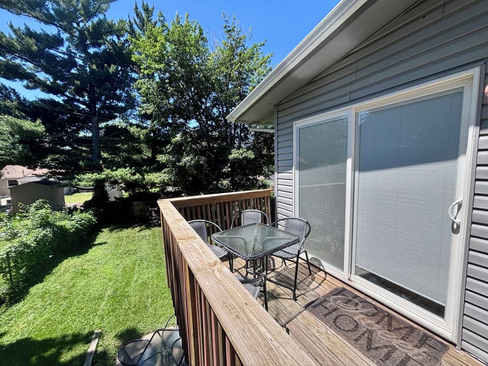 Seating area on the deck