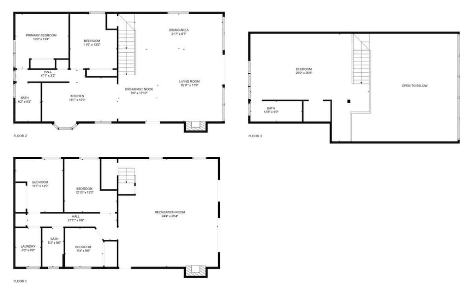 The three-floor layout!