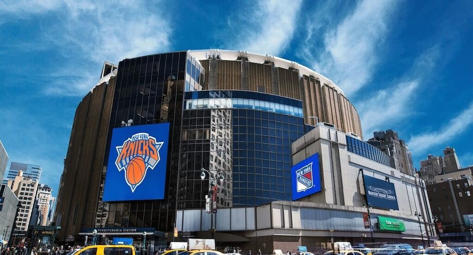 MADISON SQAURE GARDEN (MSG) is a short 30 minute train ride away