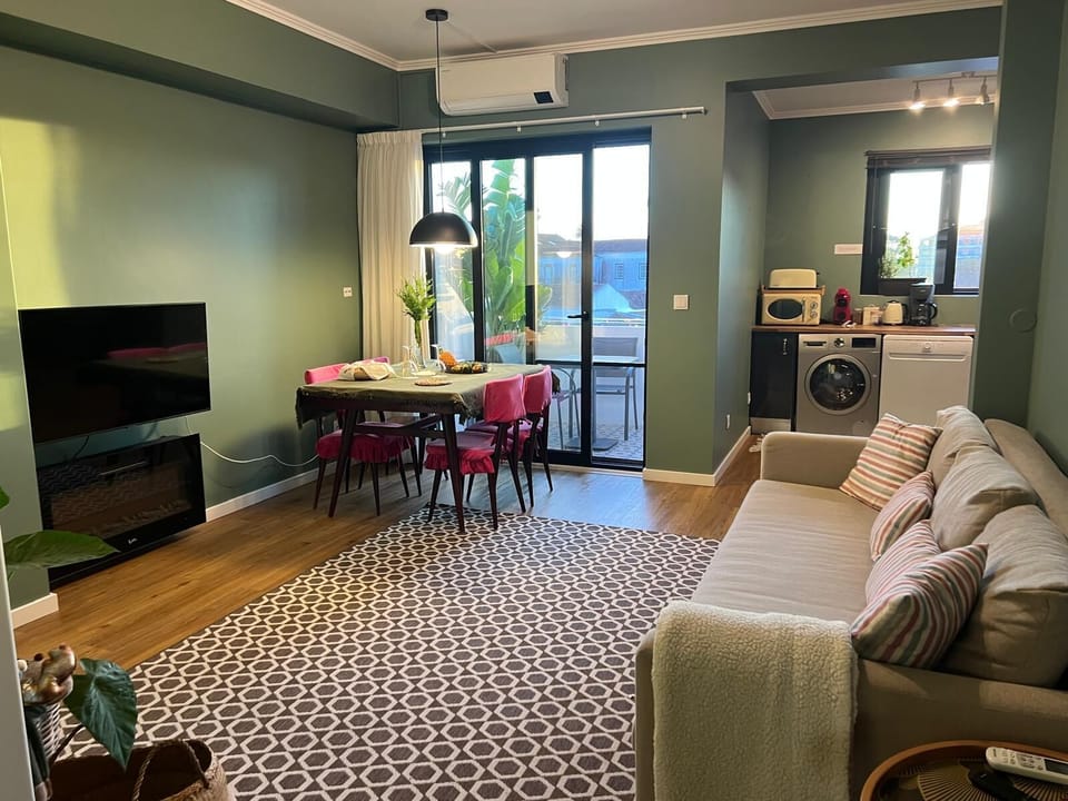 TV, air conditioning, electric heater, sofa bed for two people