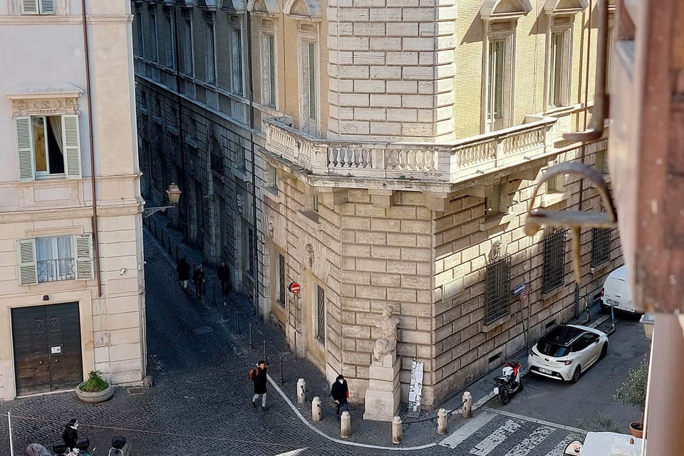 View from living room of the Pasquino statue.