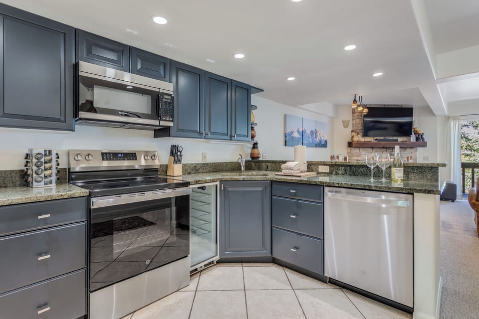 Full kitchen with updated appliances