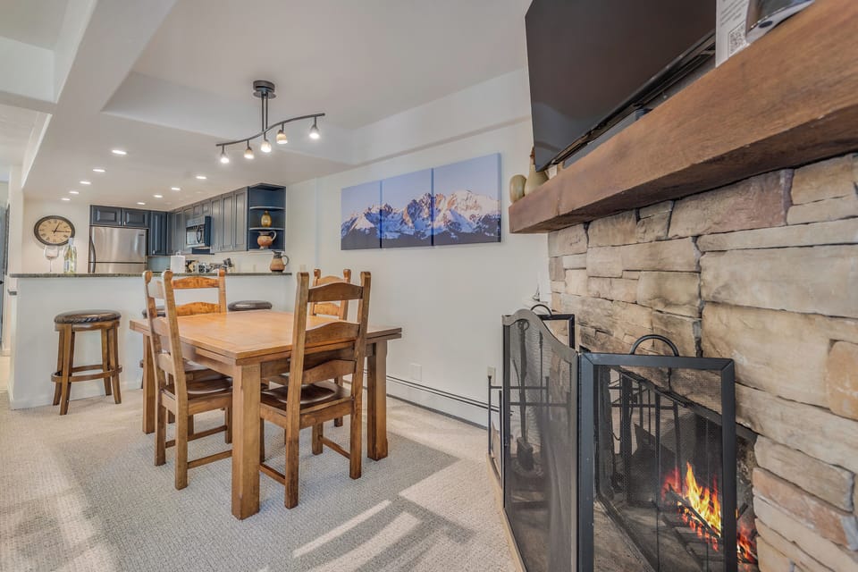 Wood-burning fireplace