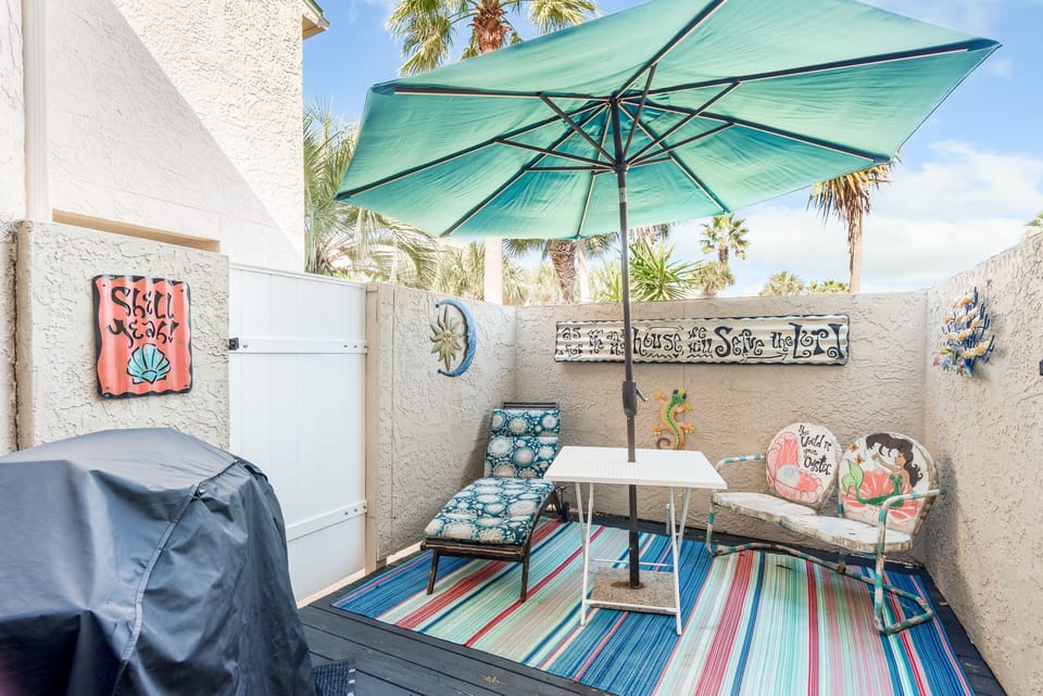 Private Patio off the Kitchen with Gas Grill Available
