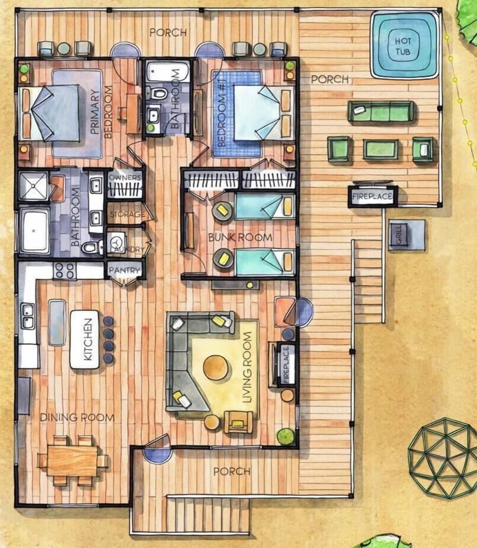 Floorplan at Beyond Pines. 