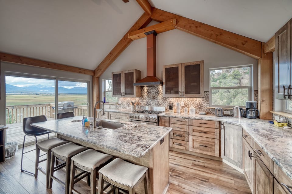 Fully-Appointed Kitchen with Island Bar Seating