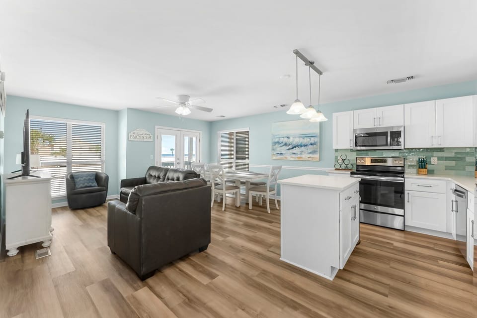 Open Concept Living Room, Kitchen, Dining Room