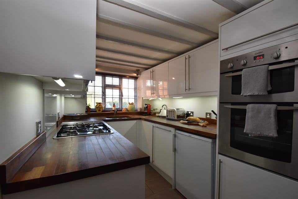 Fully equipped galley style kitchen