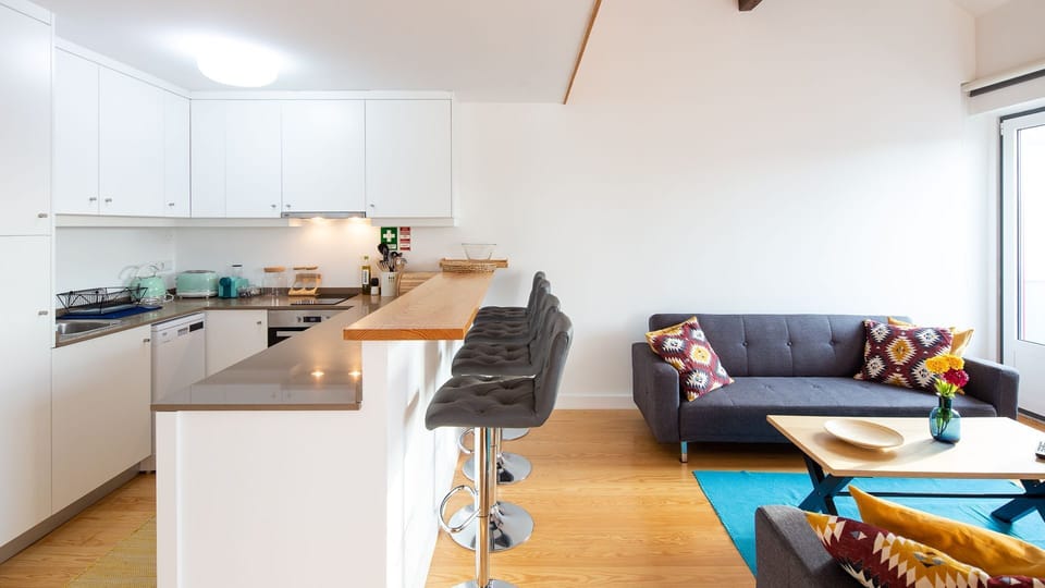 Dining area + living room