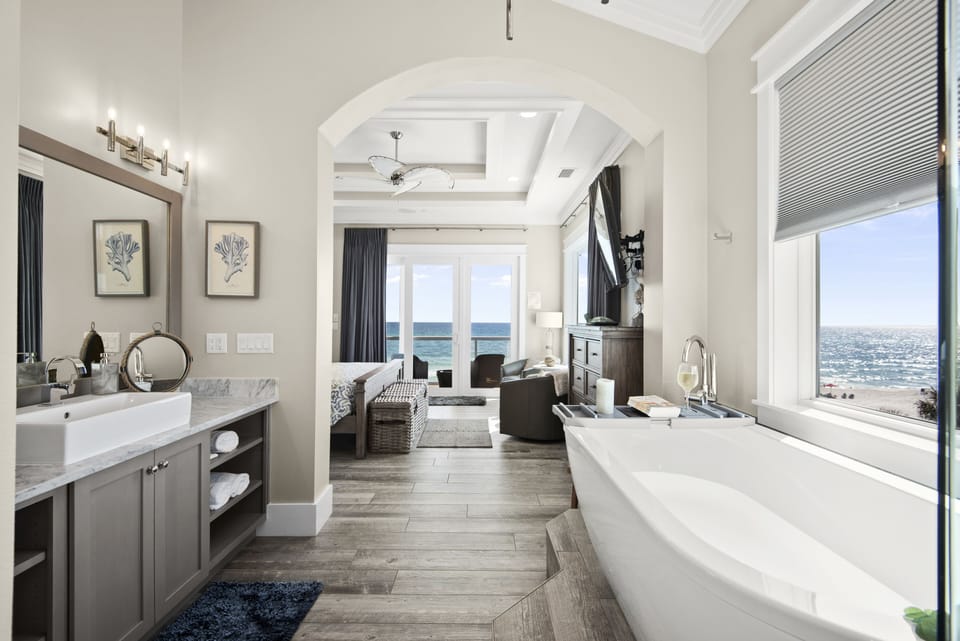 You'll feel like you're in a private resort with this free-flowing bath