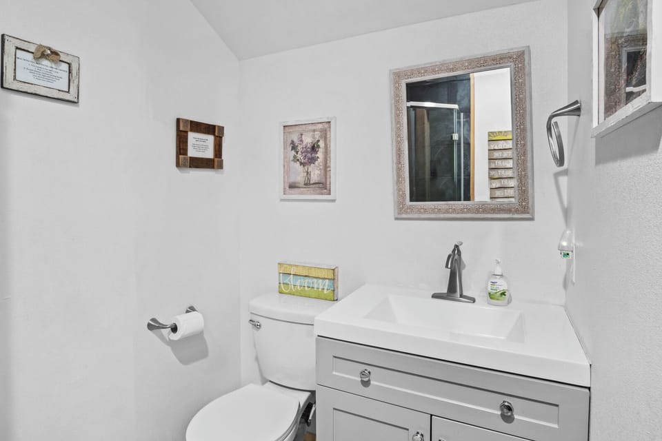 Enjoy a refreshing shower in the second-level bathroom, stocked with essentials.