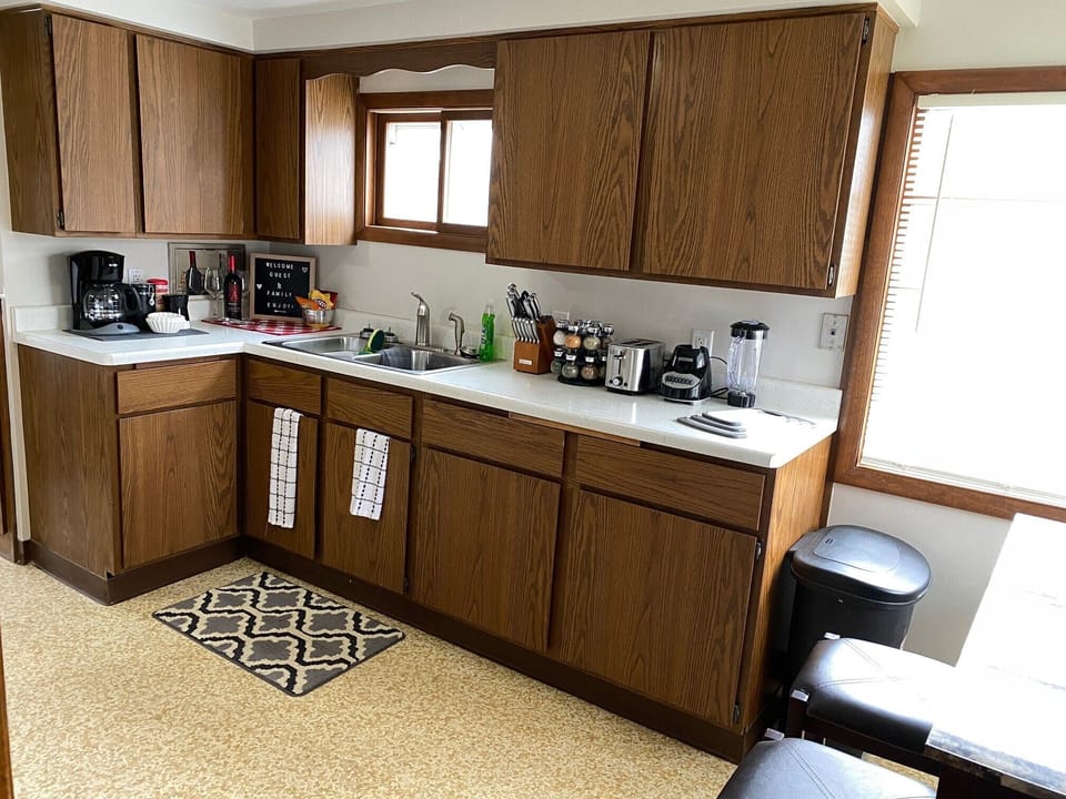 Nice clean kitchen with all the convenience of the home.