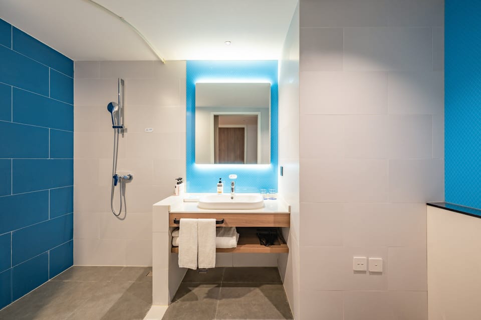 Standard Room, 1 King Bed, Accessible Bathtub | Bathroom | Shower, rainfall showerhead, free toiletries, hair dryer