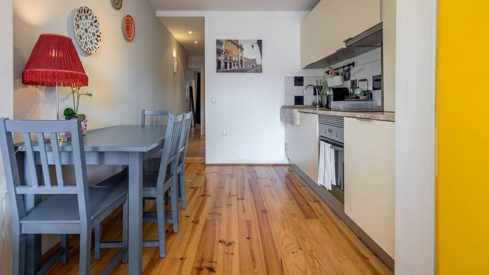 Colorful and modern kitchenette with all the aminities necessary for your stay #airbnb #lisbon #pt #portugal #kitchenette