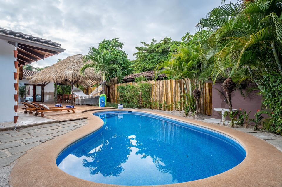 Swimming pool and outdoor shower