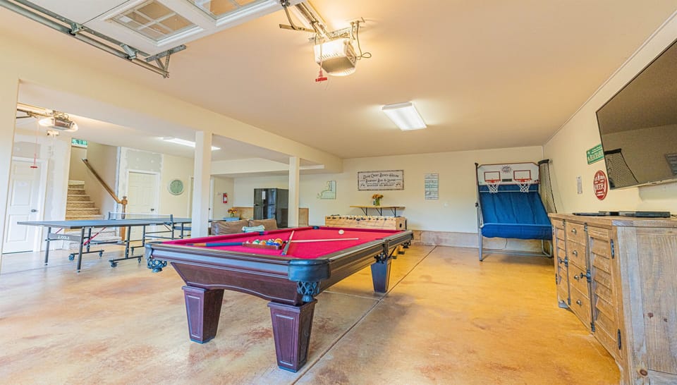 Garage has been converted into a super fun game room for hours of fun!
