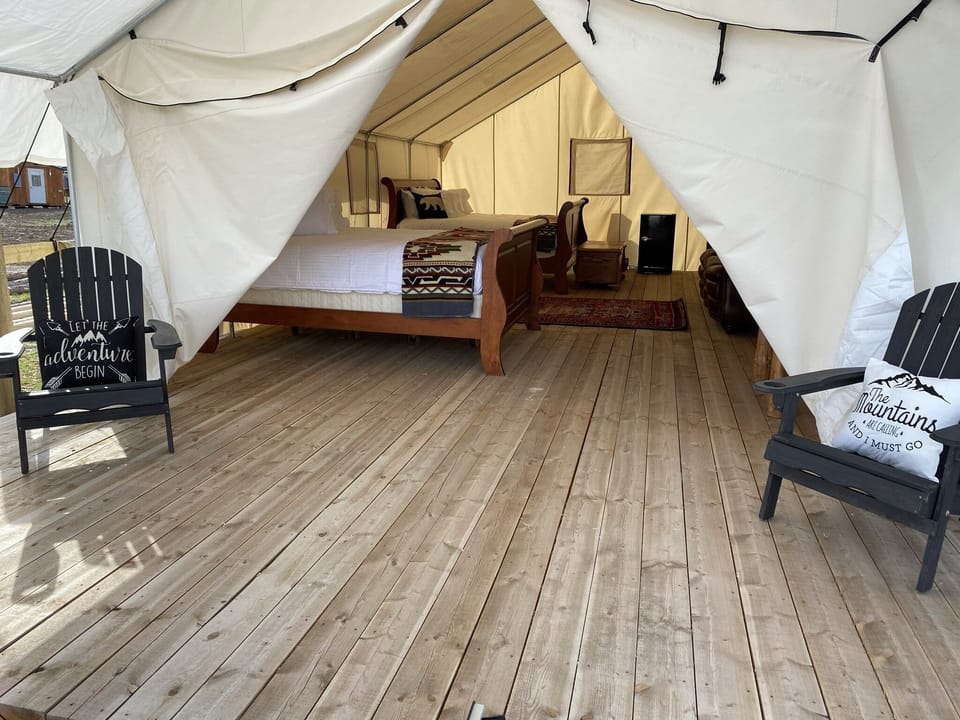 Deluxe Tent | Egyptian cotton sheets, premium bedding, down comforters, pillowtop beds