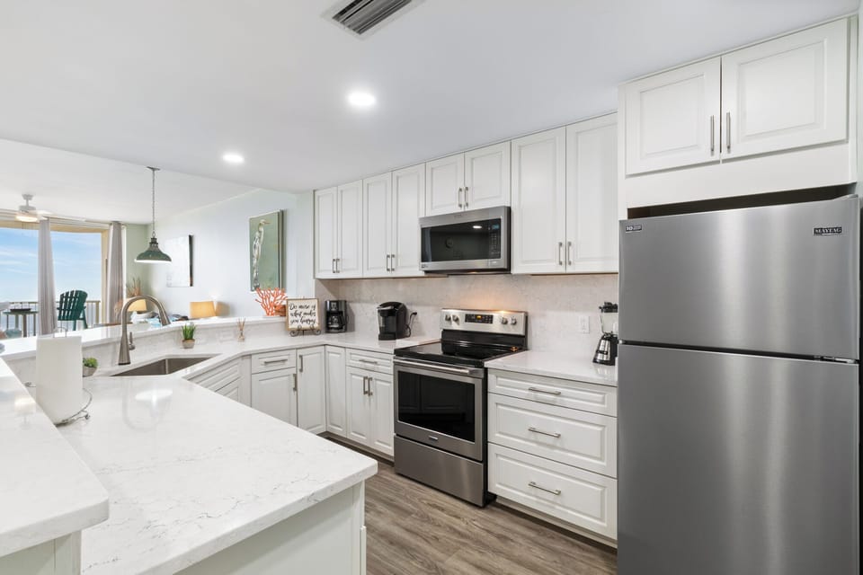 Brand new cabinets, flooring and lighting