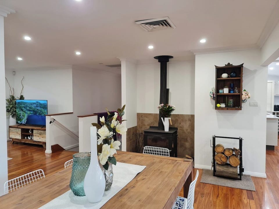 Fire place to warm the house on winter nights.
