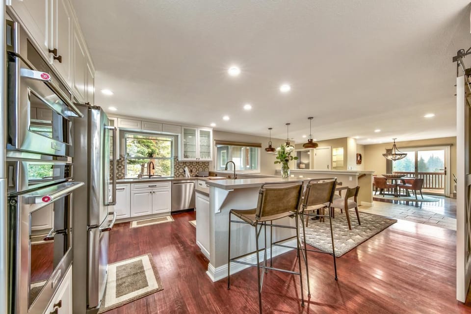 Brand new remodeled and designer mountain top retreat with mountain views available for,  fully furnished in Stateline,  Nevada.