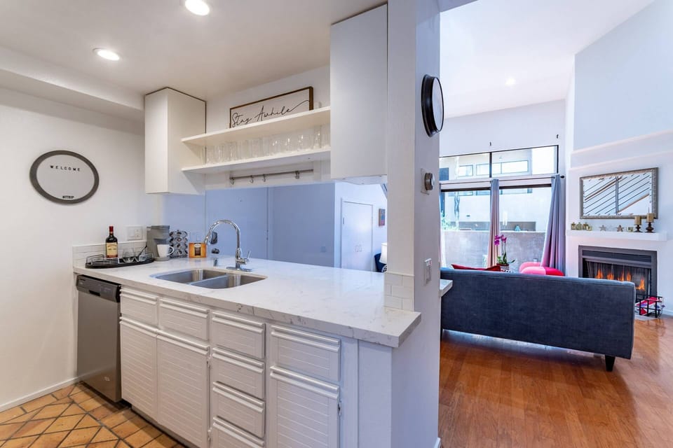 Stay Awhile...kitchen and living room open floor plan