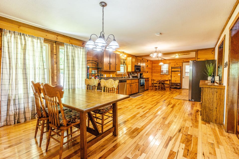 View from the Dining Area into the kitchen and breakfast area