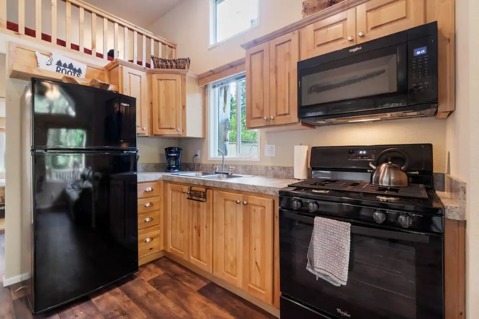 Kitchen with ample counter space and modern appliances