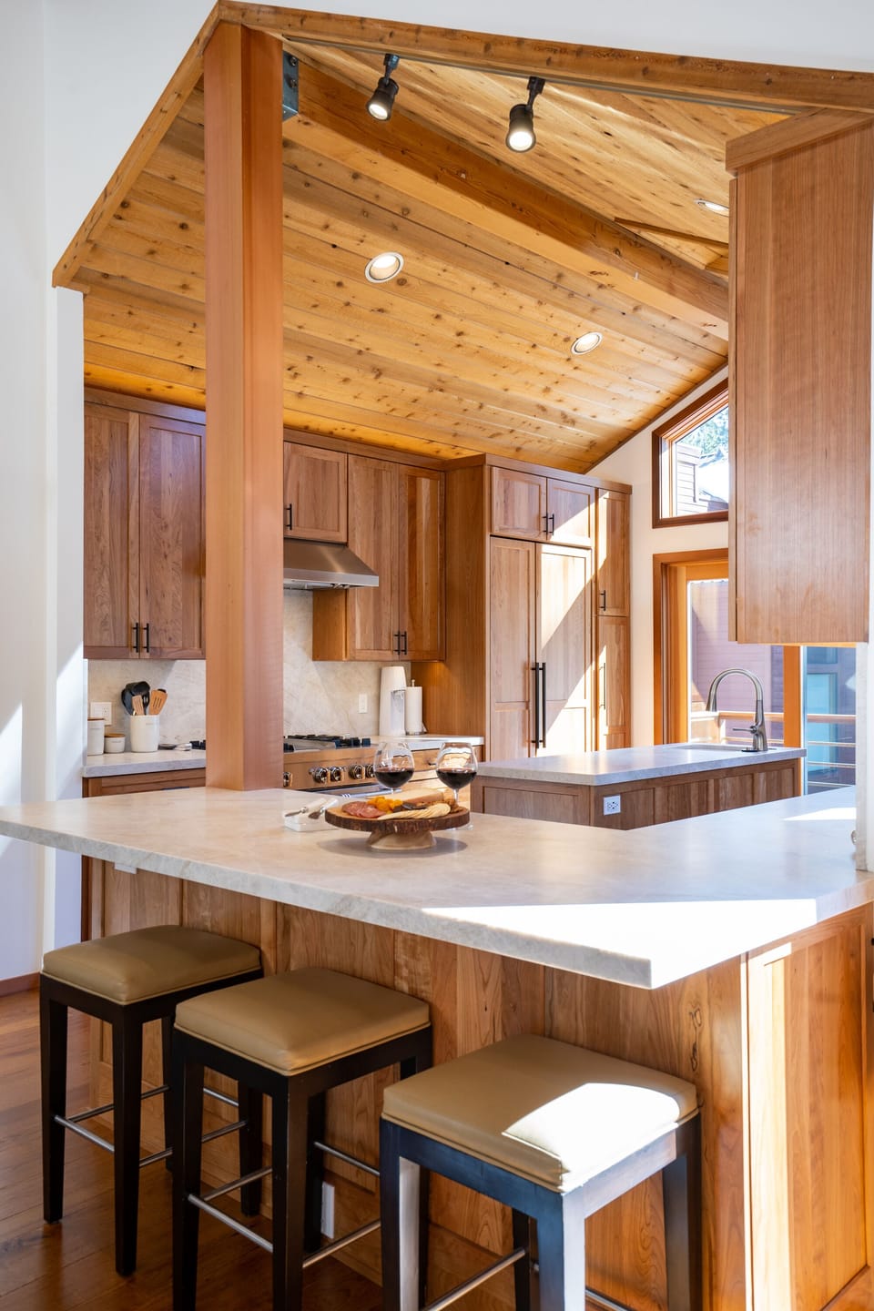 Featuring an extra wide breakfast counter w/seating - another added comfort!