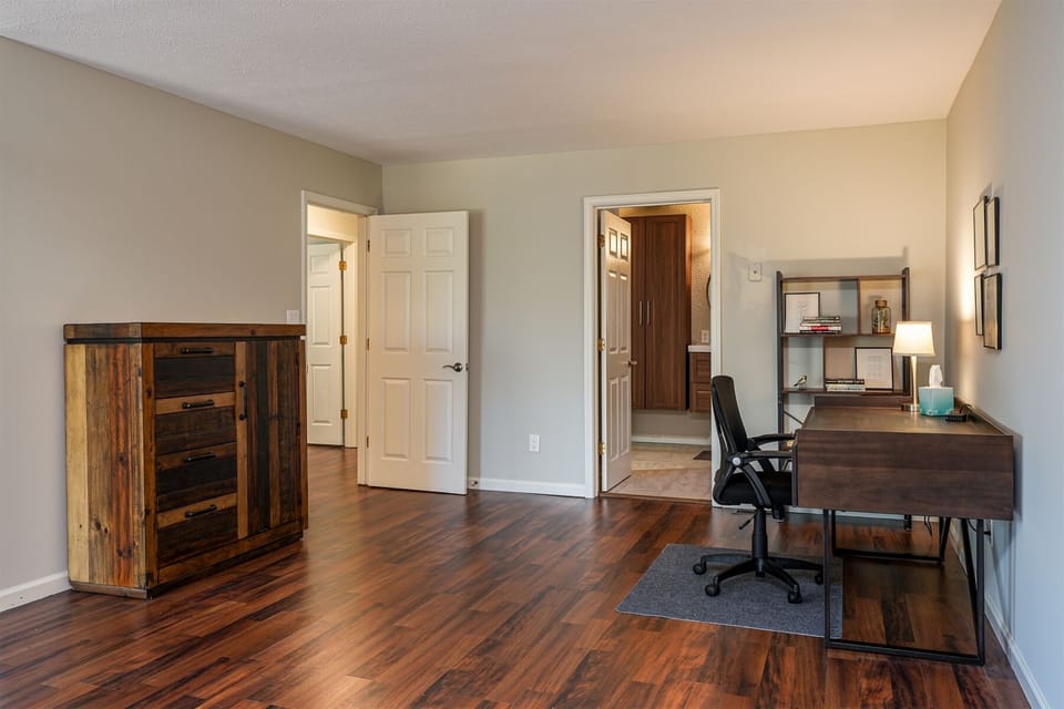 Office area in primary bedroom