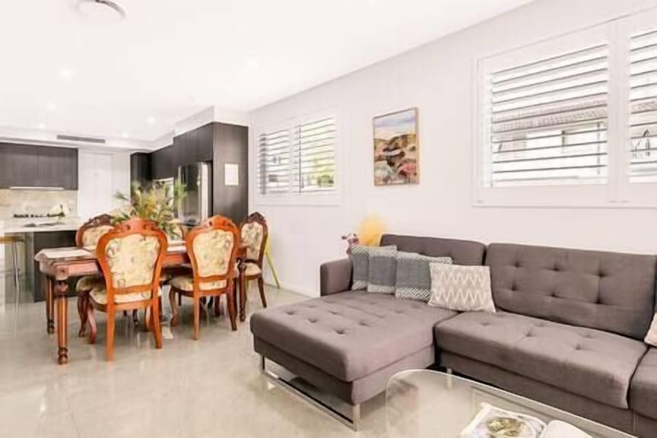 Kitchen, dining area, sofa