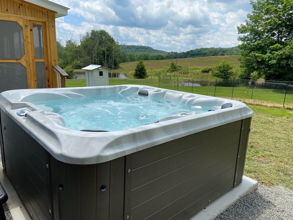 Ready for a spa? Hot tub with an amazing view