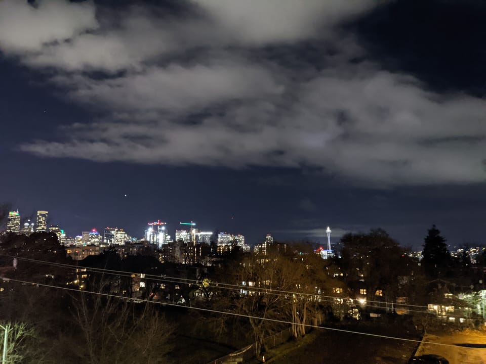 Night view from the private balcony