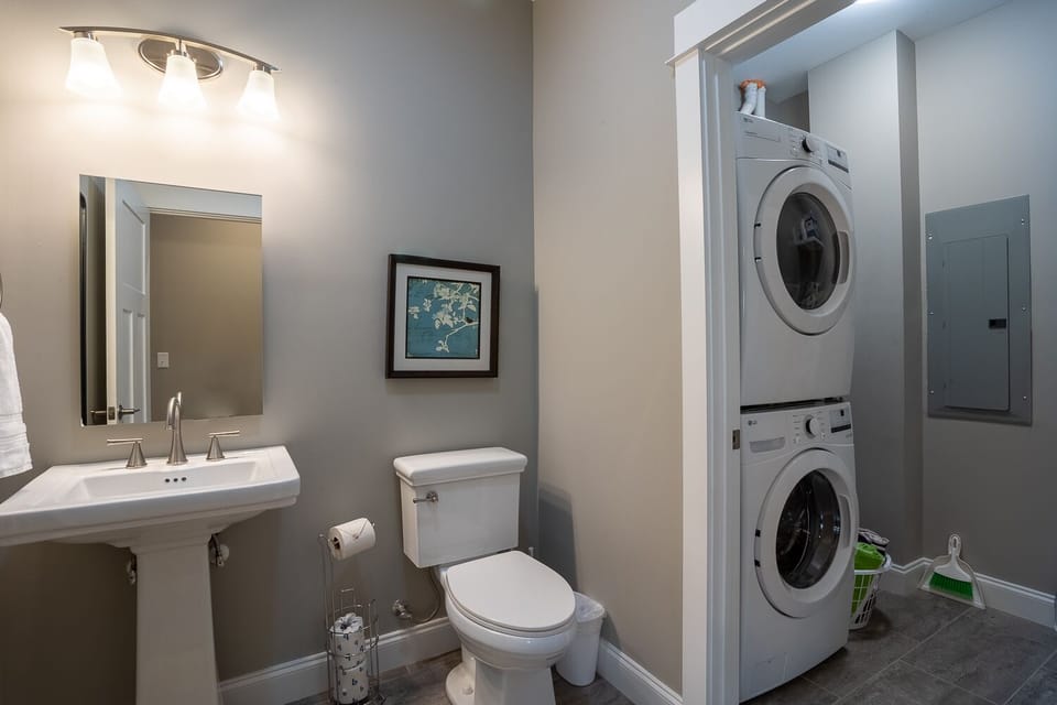 Laundry is inside the Powder Room