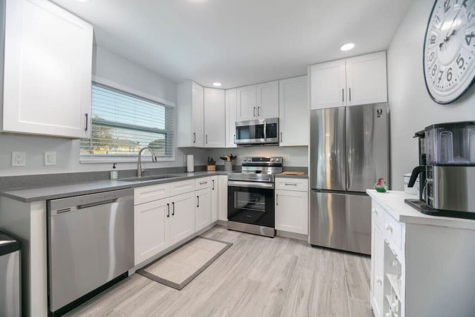1 of 3 kitchens with fully stocked coffee bar