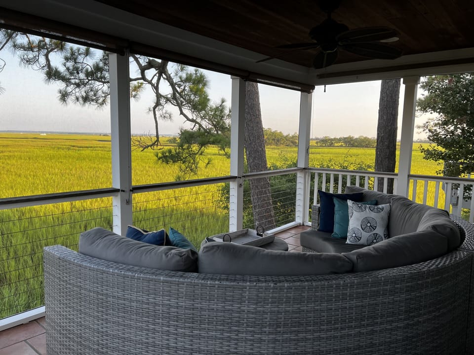 Comfortable furniture with a beautiful view!