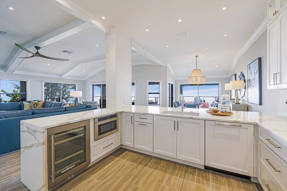 Kitchen with views