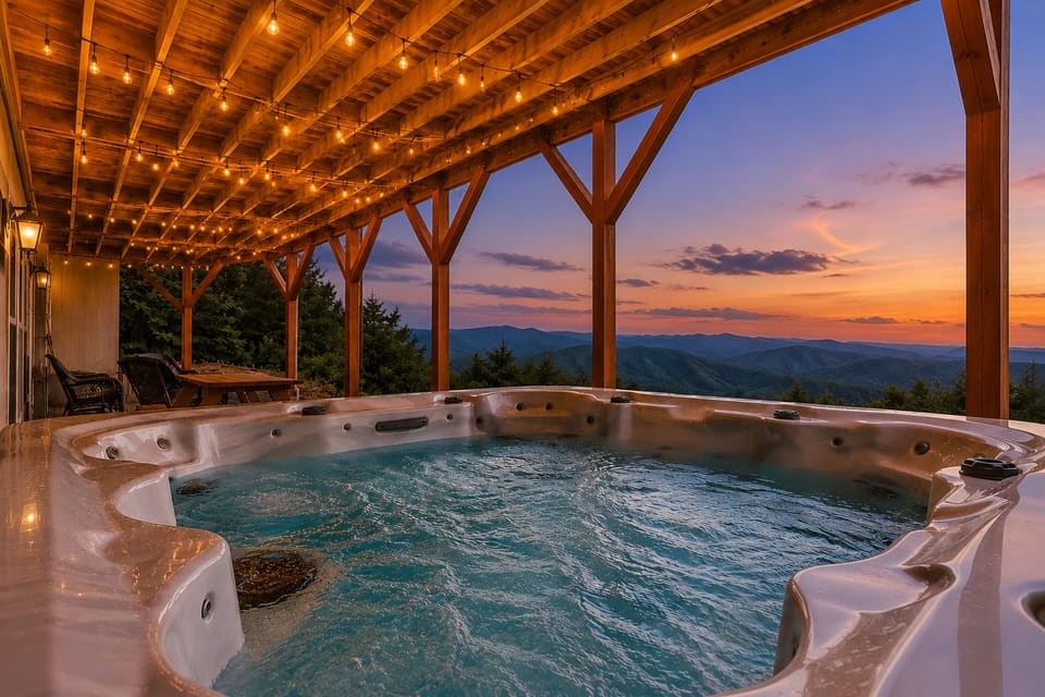 Outdoor spa tub