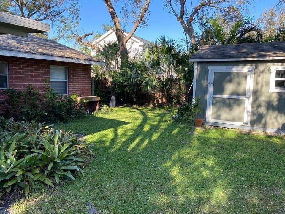 Backyard and shed