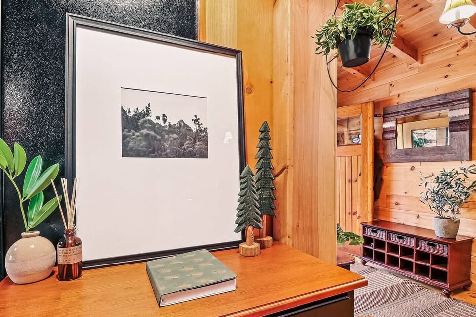 Entryway console is stocked with a first aid kit, flashlight and a journal. We’d love to hear about the memories you make at Water’s Edge!