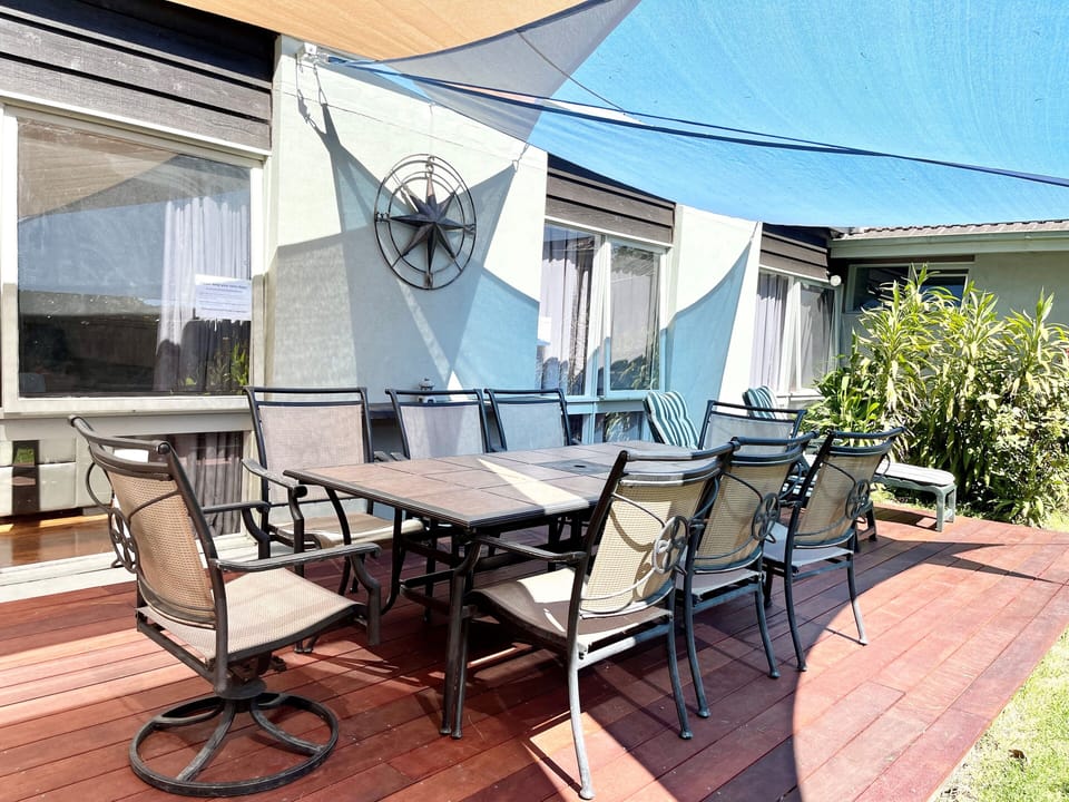 Outdoor Dining Setting On The Decking