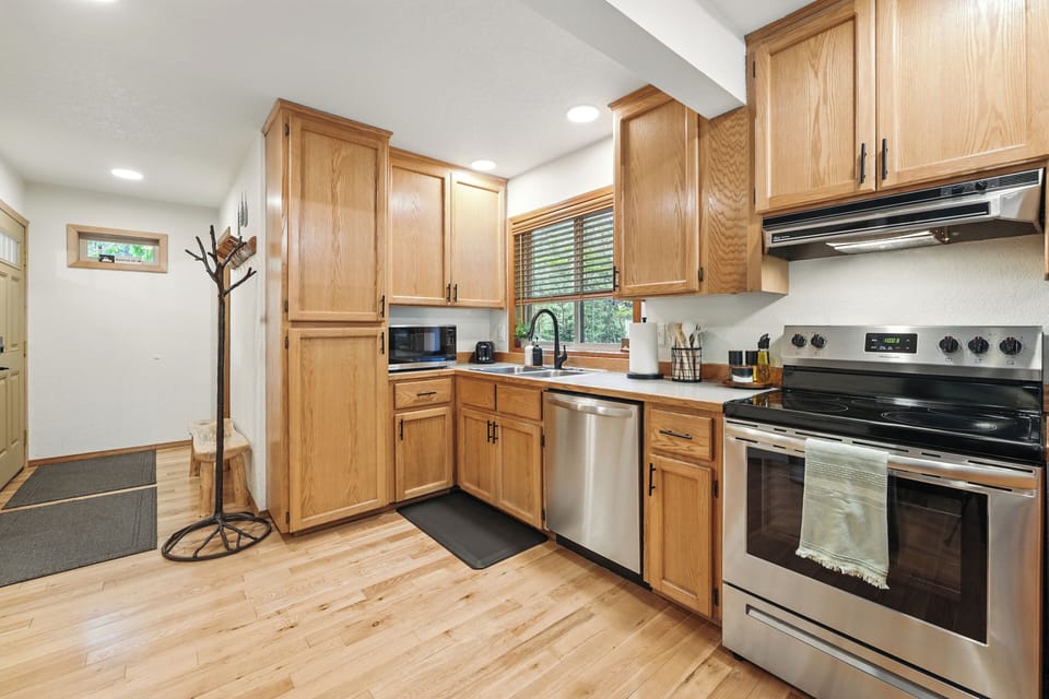 Fully equipped kitchen ready for your mountain cooking adventures.