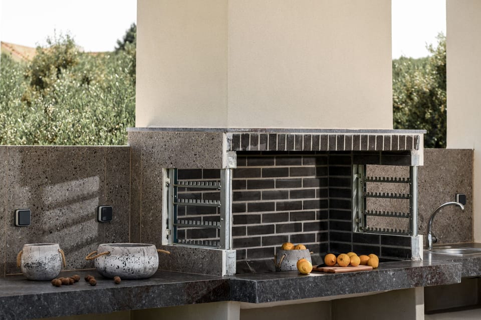Rustic BBQ settings await to inspire your culinary skills.