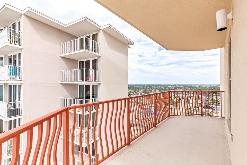Wrap around balcony.